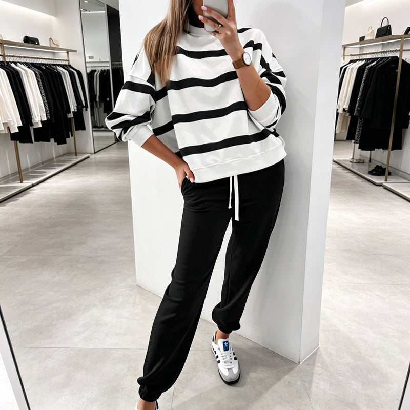 ❤️50% zniżki💥2026 Luźny dres w paski - bluza + spodnie dresowe