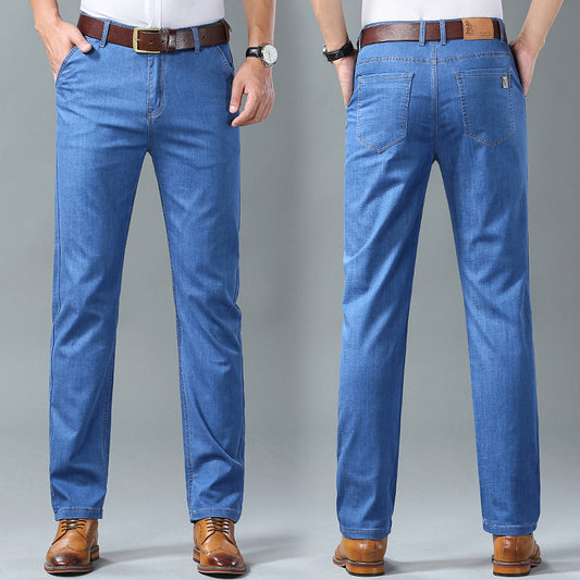 💥【60-110KG】👖 Jeans de hombre, sencillos, casuales, versátiles, tallas grandes