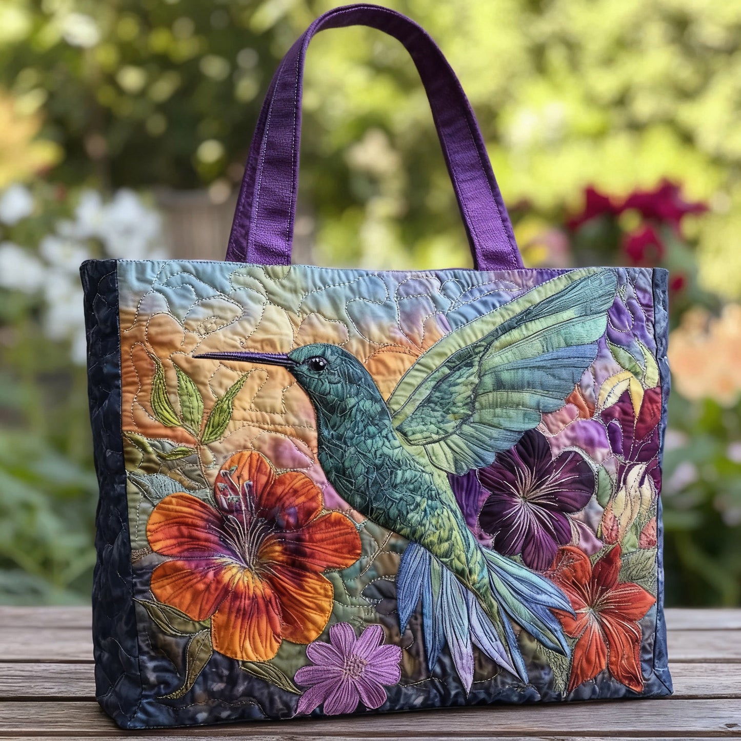 🔥👜Torebka z nadrukiem kwiatowym (43 cm szerokości, 40 cm wysokości)