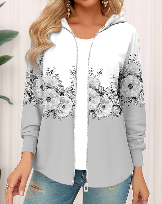 🔥🥰 [S-3XL] 2026 Nowa kurtka z kapturem z nadrukiem na jesień/zimę – swobodna i stylowa