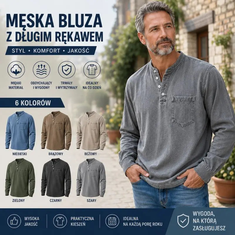 👔 【S-5XL】Modna koszulka męska łączy prosty styl i codzienną wygodę