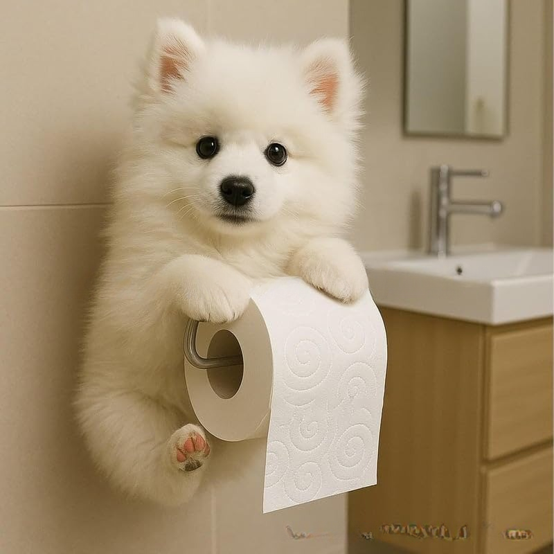 🐕🐕Aranyos kiskutya témájú WC-papírtartó