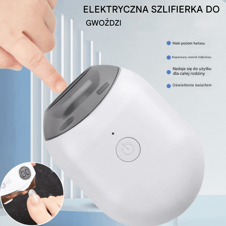 💅 Kup 1 sztukę i otrzymaj 1 za darmo! ✨ Automatyczny pilnik do paznokci do bezpiecznej i delikatnej pielęgnacji paznokci 👶