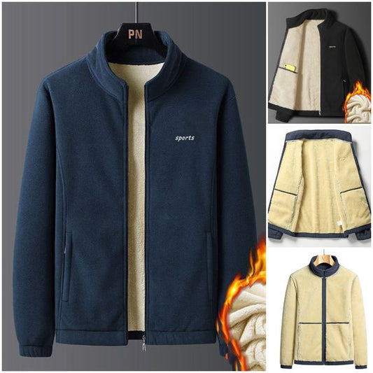 ⛄【M-5XL】Nowa męska kurtka z grubej owczej skóry na jesień i zimę, ciepła, wygodna i wiatroszczelna, zimowy dodatek