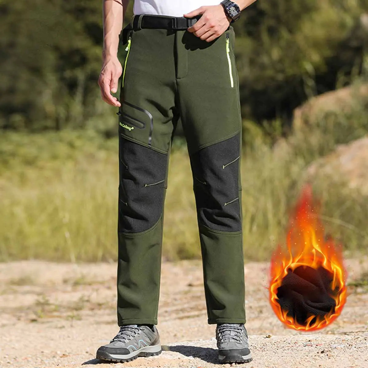 🏃‍♂️【S–5XL】2026 Nowe męskie spodnie outdoorowe na jesień i zimę – ciepłe, polarowe, wodoodporne i wiatroszczelne