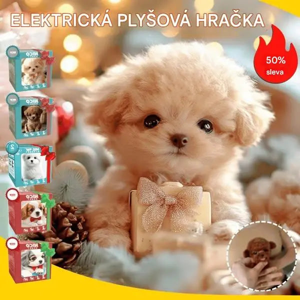 🔥Hit Roku【Rabat 50%】 - 🐶Nowość 2026 – pluszowe robotyczne szczenię, porusza się, szczeka i skacze