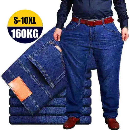 👖😎【50% zniżki🔥】【45-160 kg】💕🔥 Męskie jeansy casualowe z elastyczną podeszwą w dużym rozmiarze - luźne i wygodne