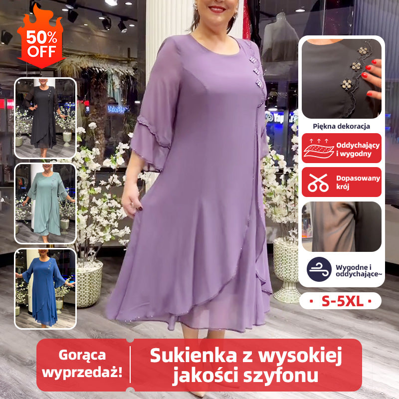 💟👗【S-5XL】2026 Nowe sukienki z szyfonu wysokiej jakości