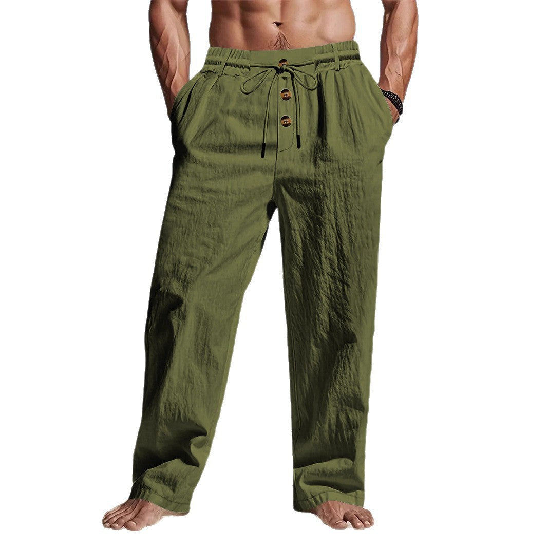 👖👖 [S-3XL]Časově omezená nabídka! Vysoce kvalitní pánské kalhoty na doma. Úzký, rovný střih – prodyšné a pohodlné.