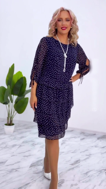【50% zniżki】🛒【S-5XL】2026 Nowa elegancka luźna sukienka w groszki, wygodna i swobodna