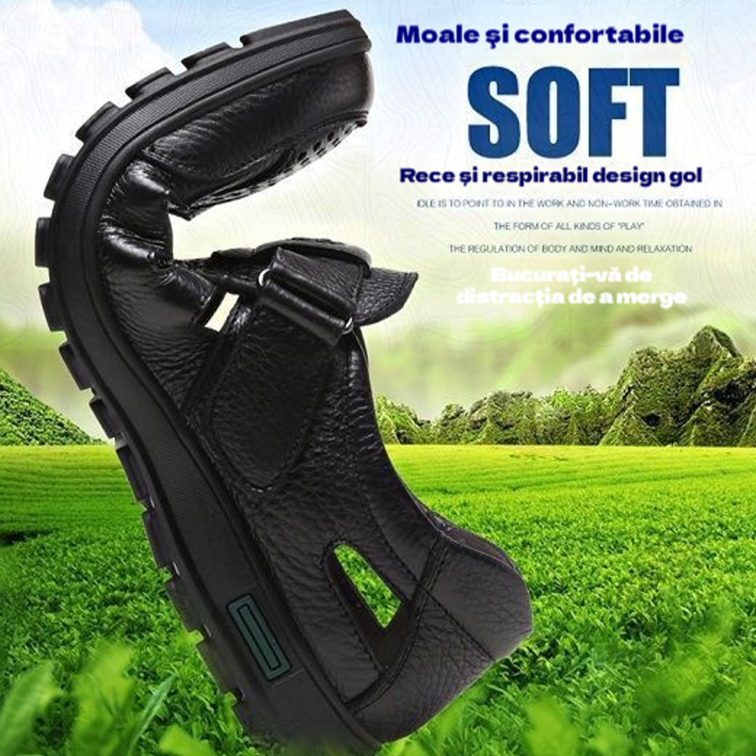 【39-44】👍Nowe męskie letnie, oddychające, skórzane sandały