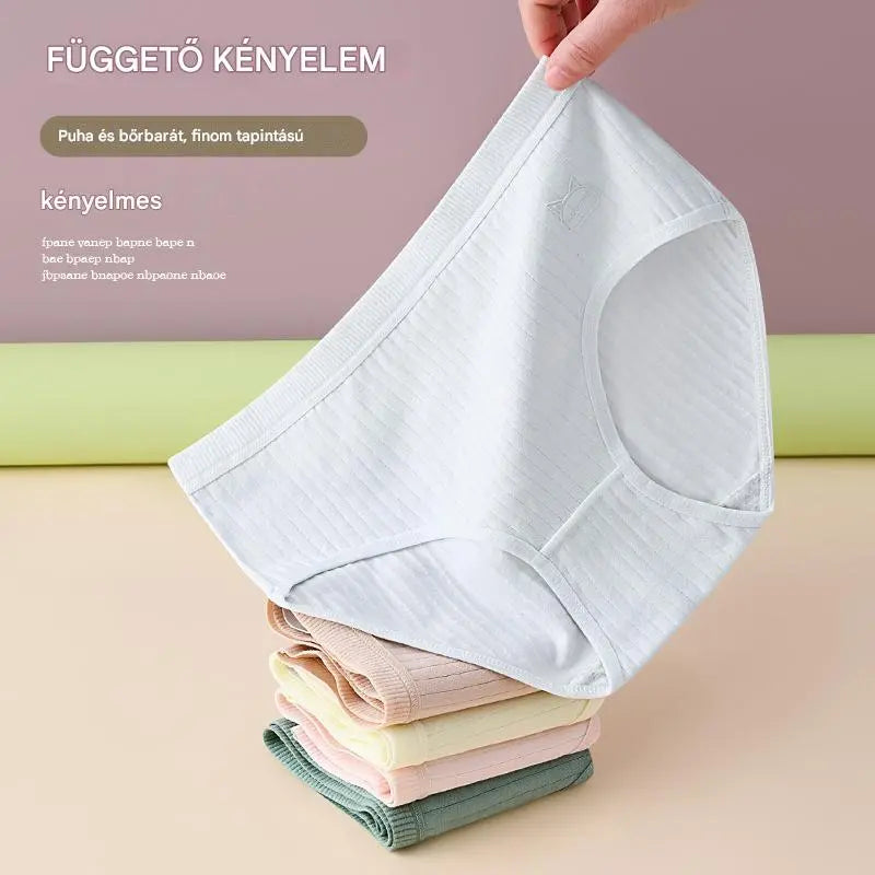 💓(7 db) Utolsó nap 60% kedvezménnyel-- Női egyszerű és fejlett antibakteriális fehérnemű magas derékkal, 35-90kg súlyú nők számára