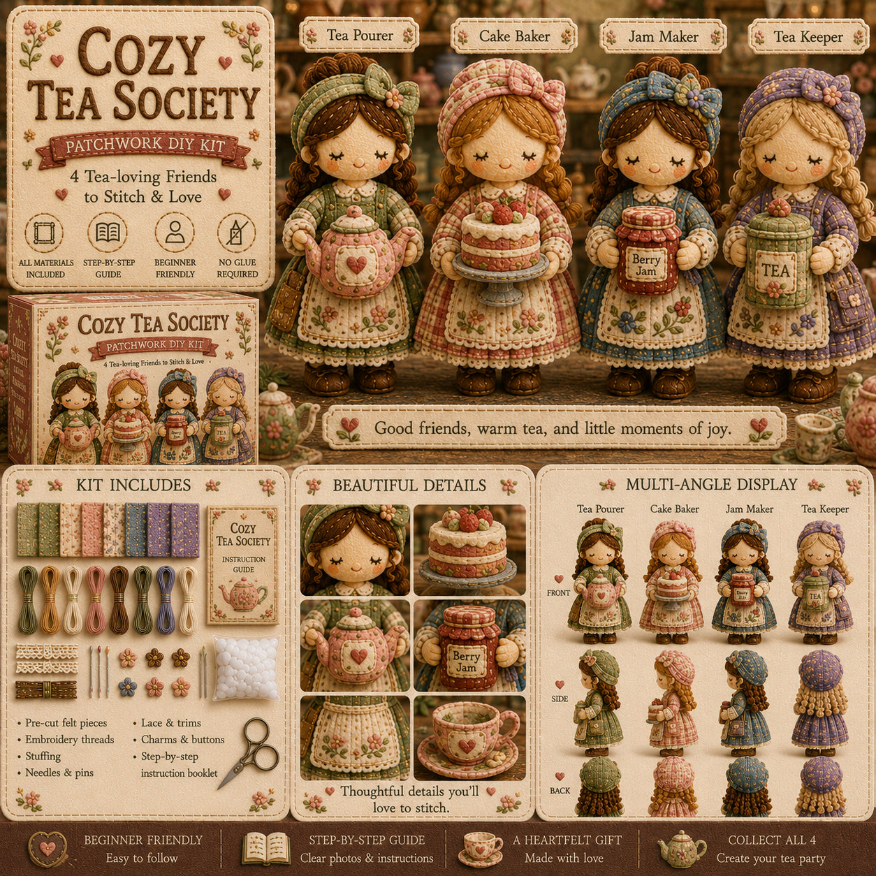 🎁Ostatni dzień: Skorzystaj z 50% zniżki! 🧵 Miniaturowy zestaw patchworkowy z serii Miniature World.
