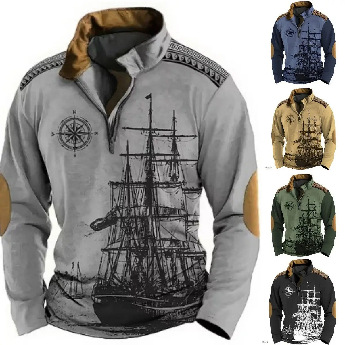 😎【S-5XL】Męska bluza z kapturem zapinana na suwak, nadruk 3D, wygodna i ciepła, stylowa i uniwersalna, odpowiednia na zimne dni