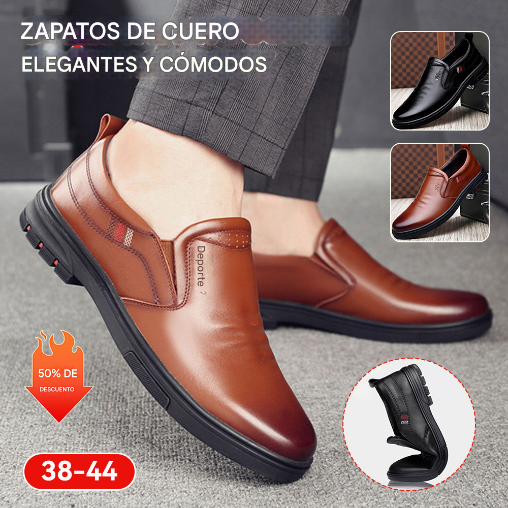 👟【Tallas 38-44】💖Nuevos zapatos de negocios de cuero genuino para hombre 2026, casuales, cómodos y suaves.