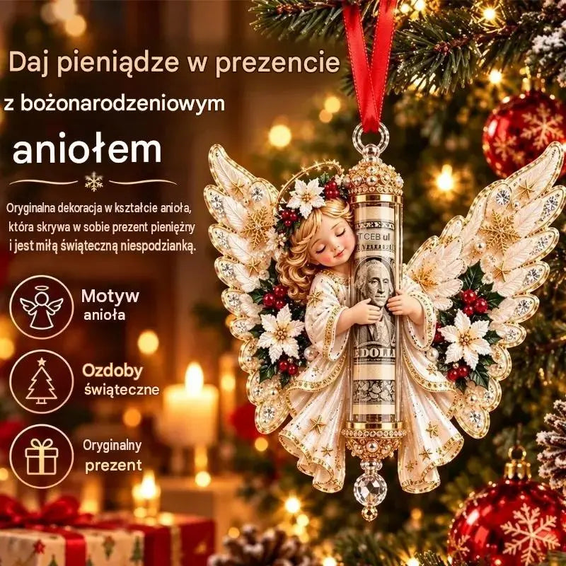 🎁Zestaw 5-częściowy, cena 129 zł✨ Świąteczna ozdoba w kształcie anioła (może służyć również jako opakowanie na prezent pieniężny)
