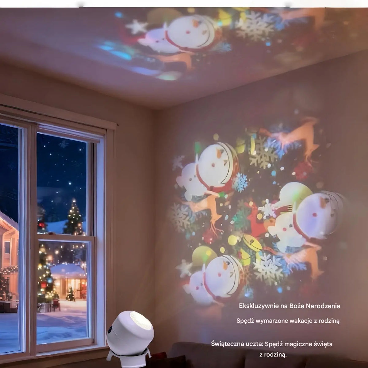 Dynamiczny, obrotowy projektor LED_