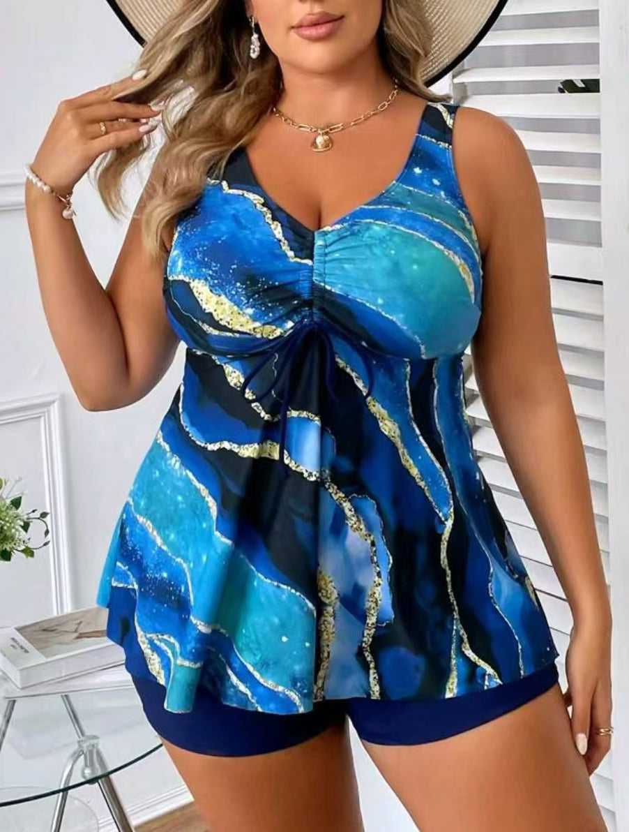 🏖️👙【50% sleva】🌴【M-5XL】Stylové plavky s potiskem, k dispozici v různých velikostech, ideální na pláž