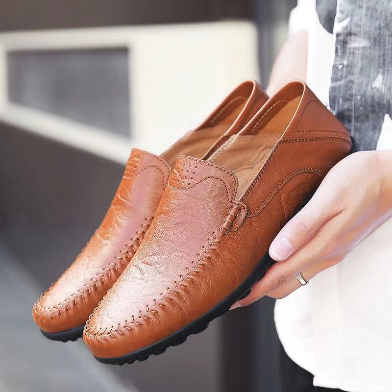 🔥【39-44】Zapatos casuales de cuero de vaca de moda para hombres