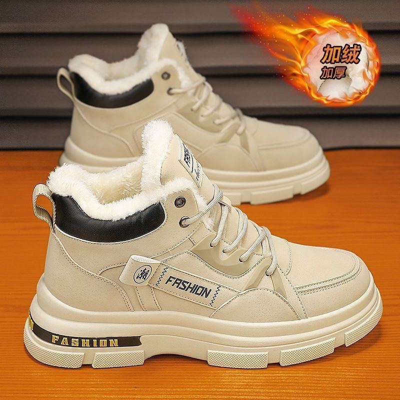 📢Nowości na jesień i zimę💥👞【39–44】2025 Nowe męskie buty na jesień i zimę z grubego aksamitu, ciepłe, Martin