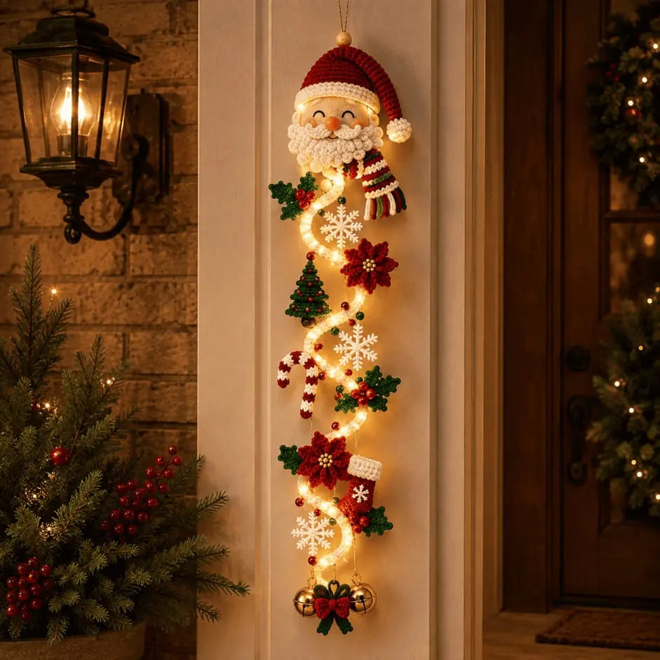 🎄🎃Poslední den! 🎅Užijte si 50% slevu na osvětlené vánoční dekorace na dveře!