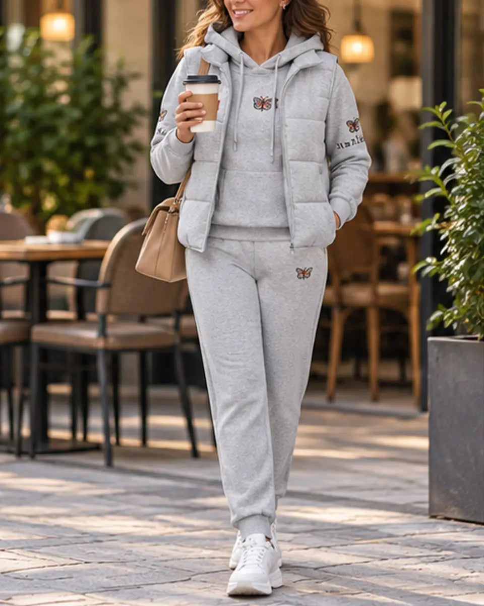 【M-4XL】💟💞Nowość 2026 – trzyczęściowy zestaw w stylu casual (kamizelka + top + spodnie)