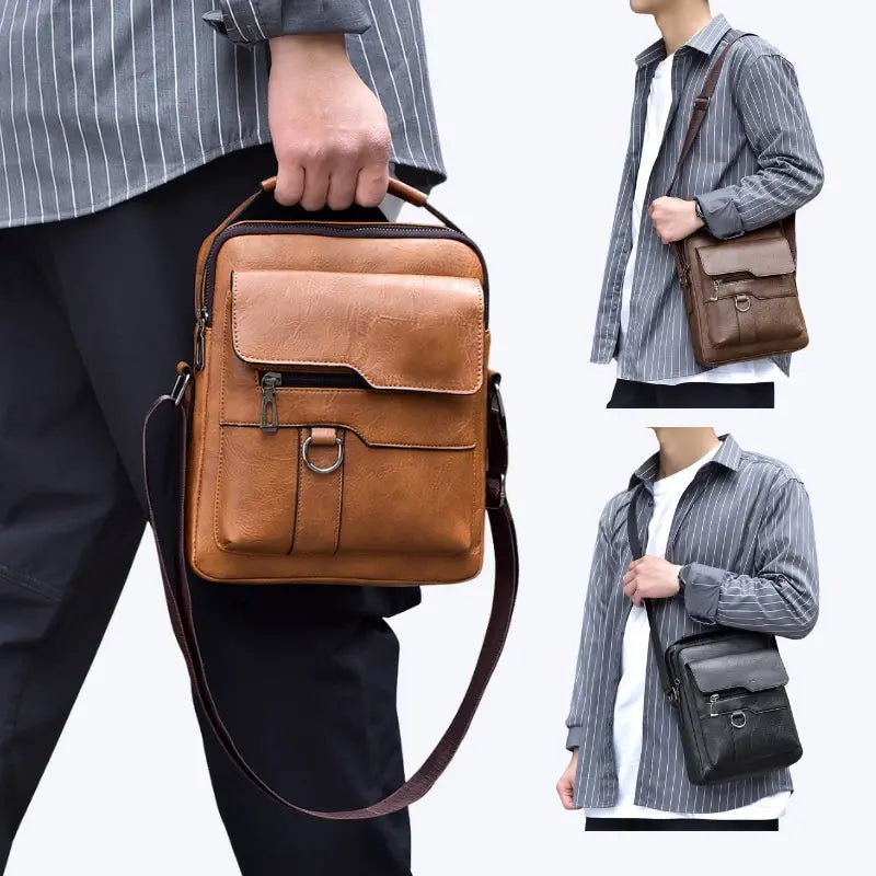 【Compra 1, llévate 1 gratis】👜 Bolso tote casual de cuero para hombre: el segundo artículo a mitad de precio.