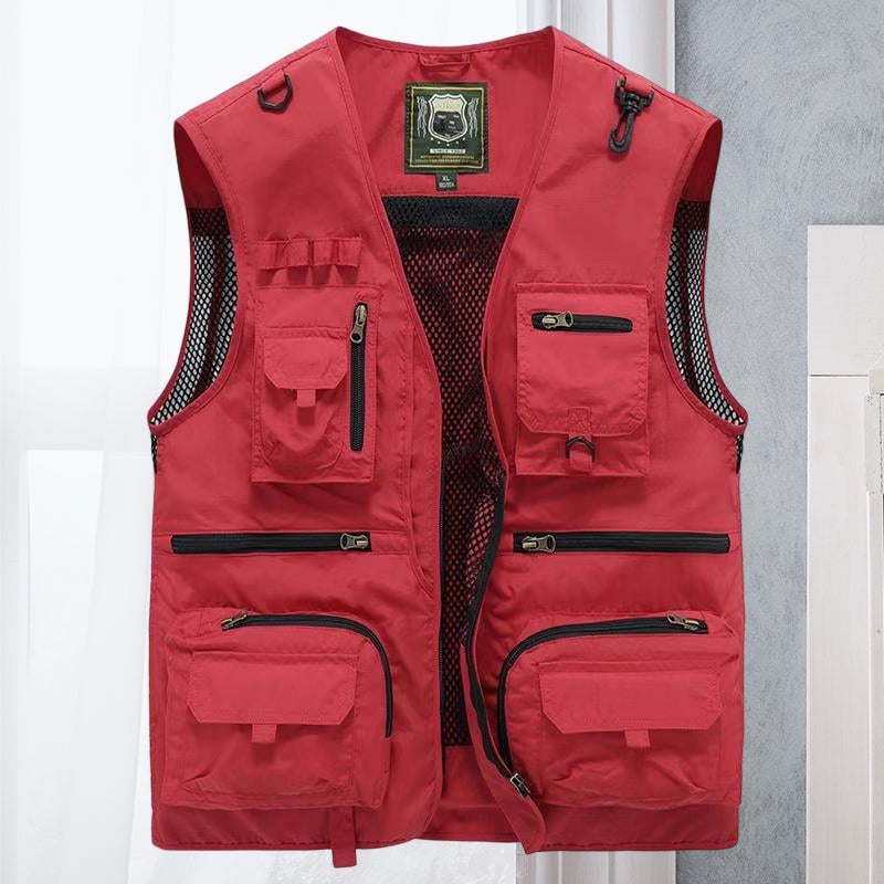 🔥【🏆 Najlepiej sprzedające się produkty】🔥💥【S-5XL】Kamizelka z wieloma kieszeniami przeznaczona do letniej odzieży do pracy na świeżym powietrzu💥