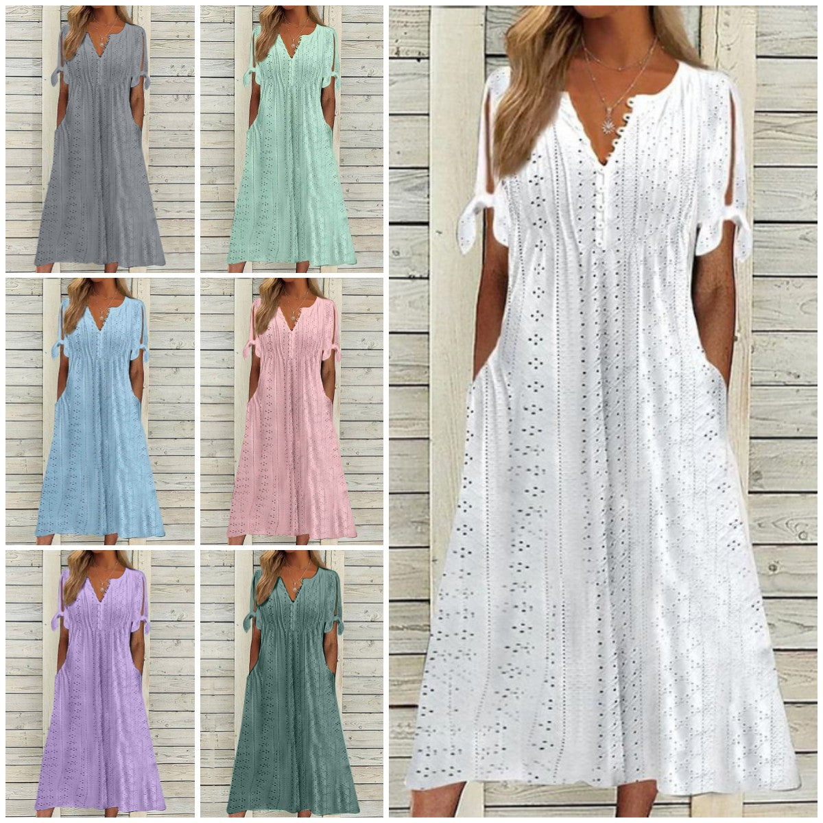 【Omezená nabídka 45% SLEVA】【🏆Nejprodávanější produkty】👗 Jednoduché a jemné jednobarevné šaty